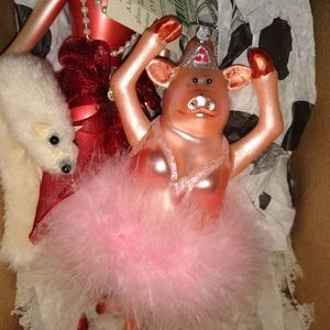 Dept 56 dancing pig ballerina ornament